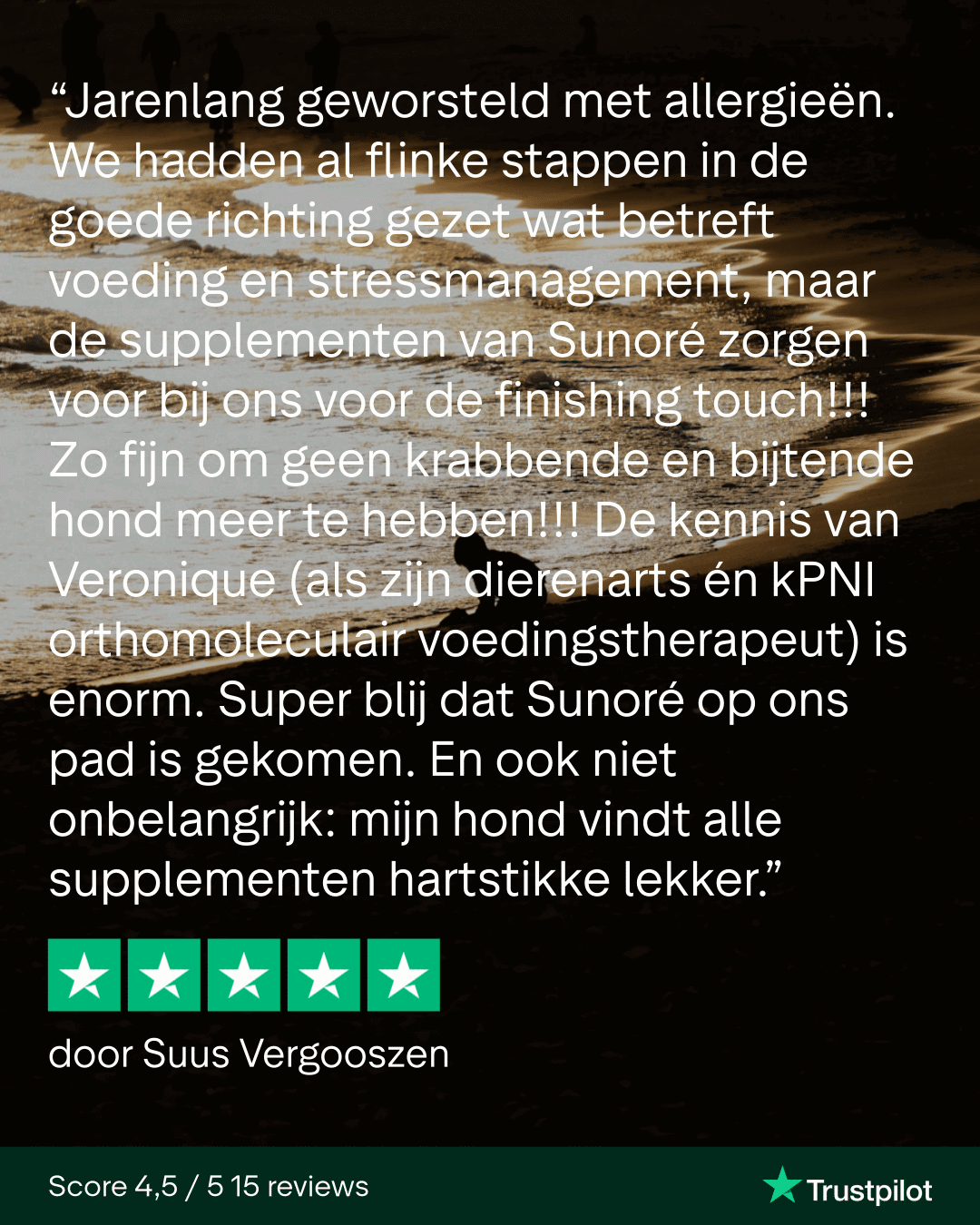 Trustpilot Review allergie - Suus Vergooszen